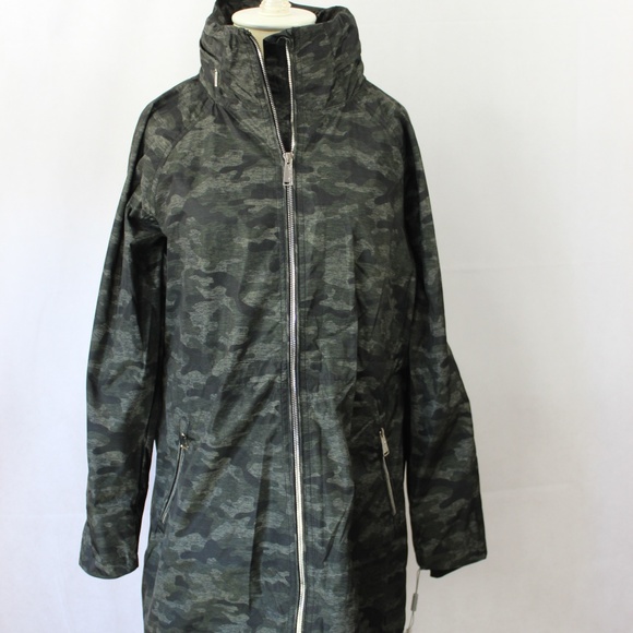 Calvin Klein Camo-Print Walker Rain Jacket Coat S - Picture 2 of 8